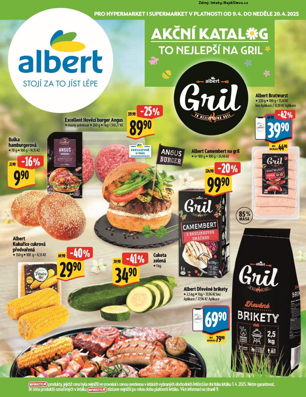 Strana 1 - leták Albert supermarket (9. 4. - 20. 4. 2025)
