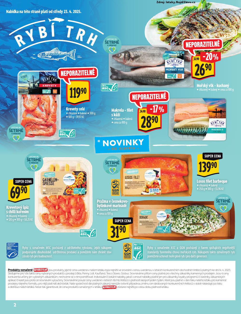 Strana 2 - letk Albert supermarket (22. 4. - 4. 5. 2025)