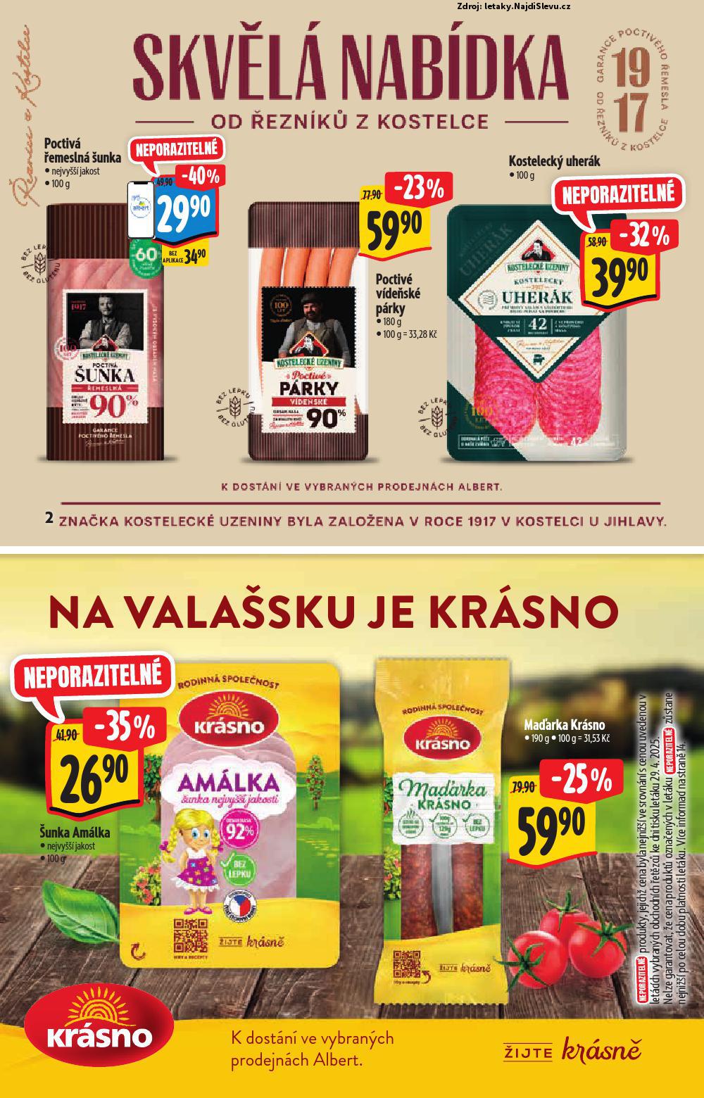 Strana 2 - letk Albert supermarket (5. 5. - 20. 5. 2025)