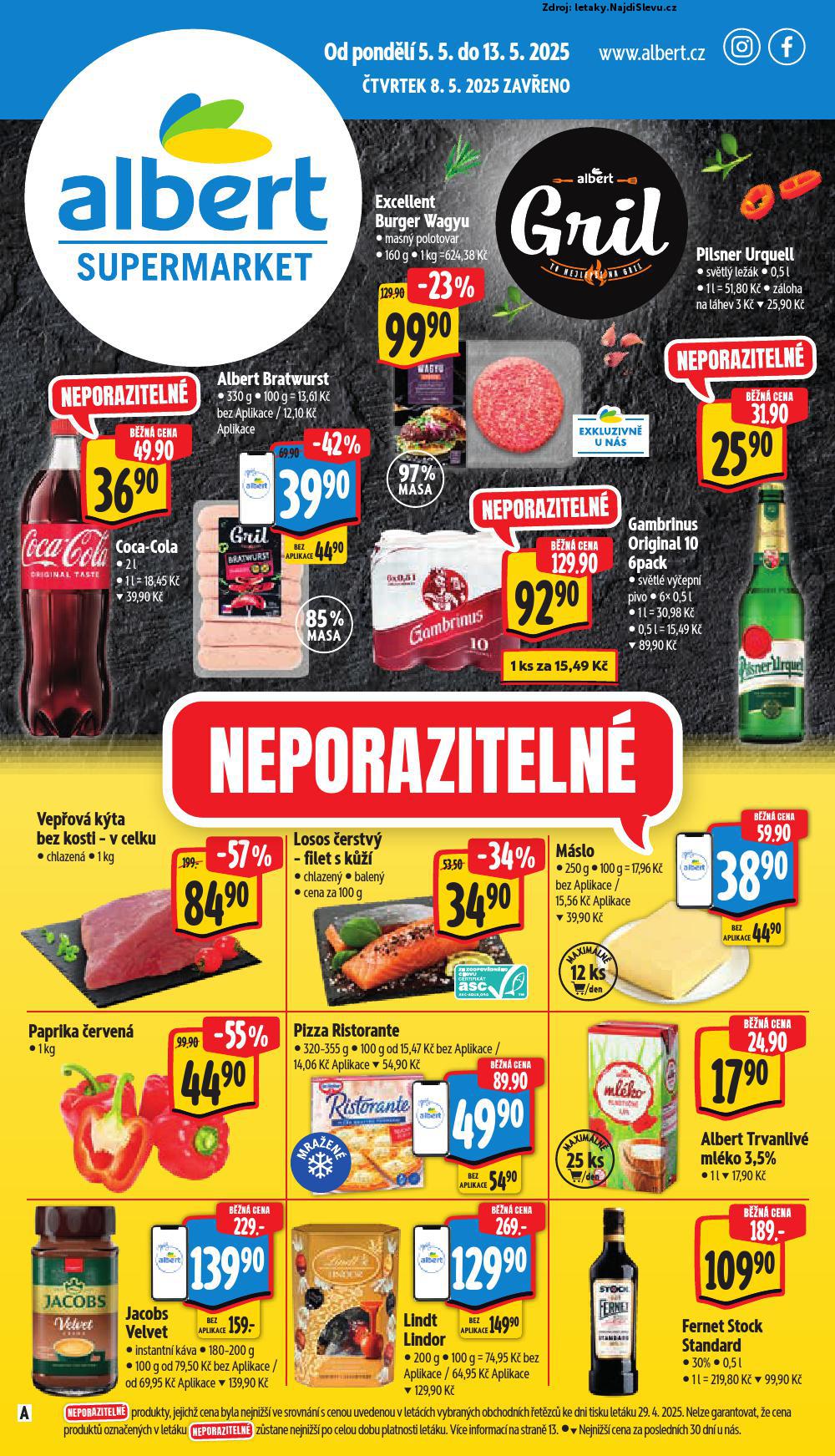 Strana 1 - letk Albert supermarket (5. 5. - 13. 5. 2025)