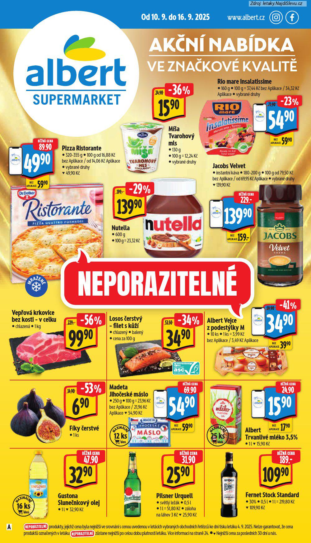 Letk Albert supermarket (10. 9. - 16. 9. 2025) - strana 1 z 44