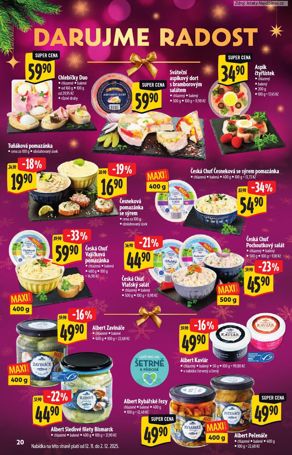 Strana 20 - let�k Albert supermarket (12. 11. - 31. 12. 2025)
