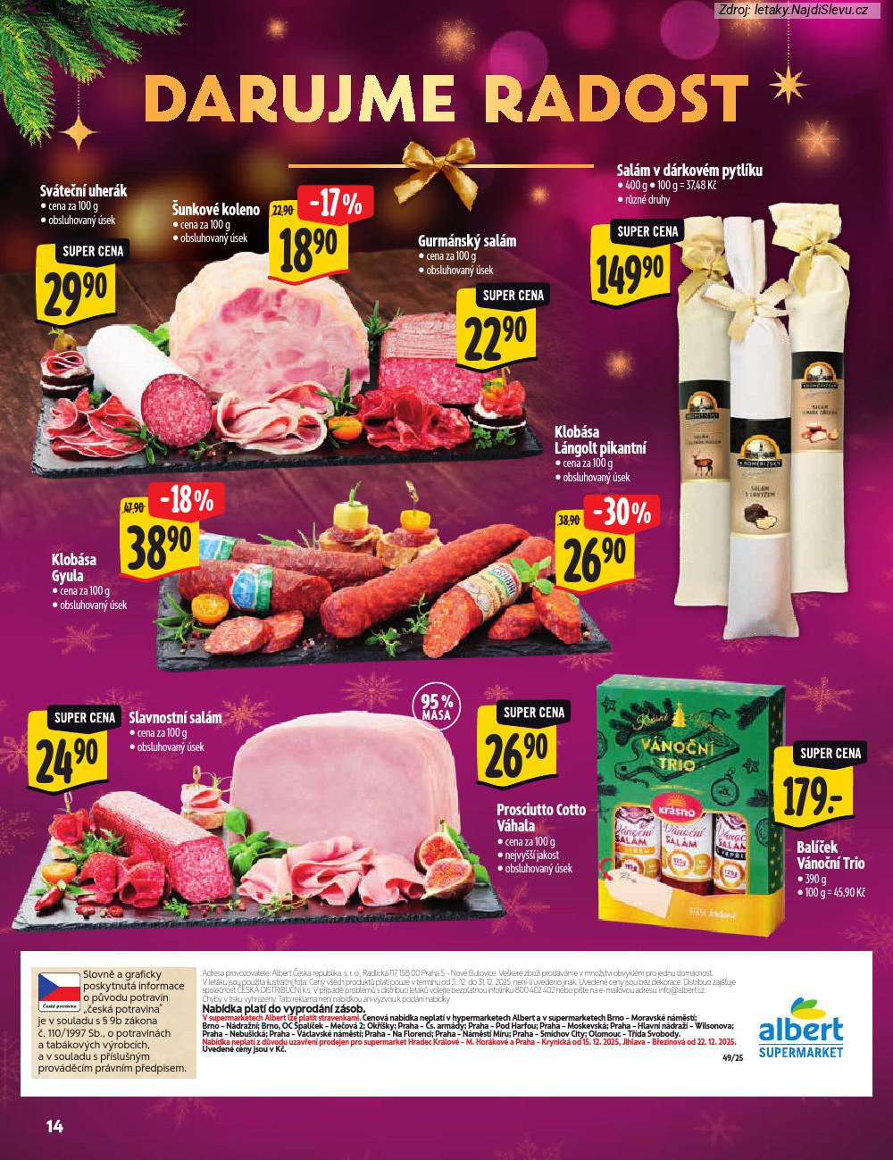 Let�k Albert supermarket (3. 12. - 31. 12. 2025) - strana 14 z 28
