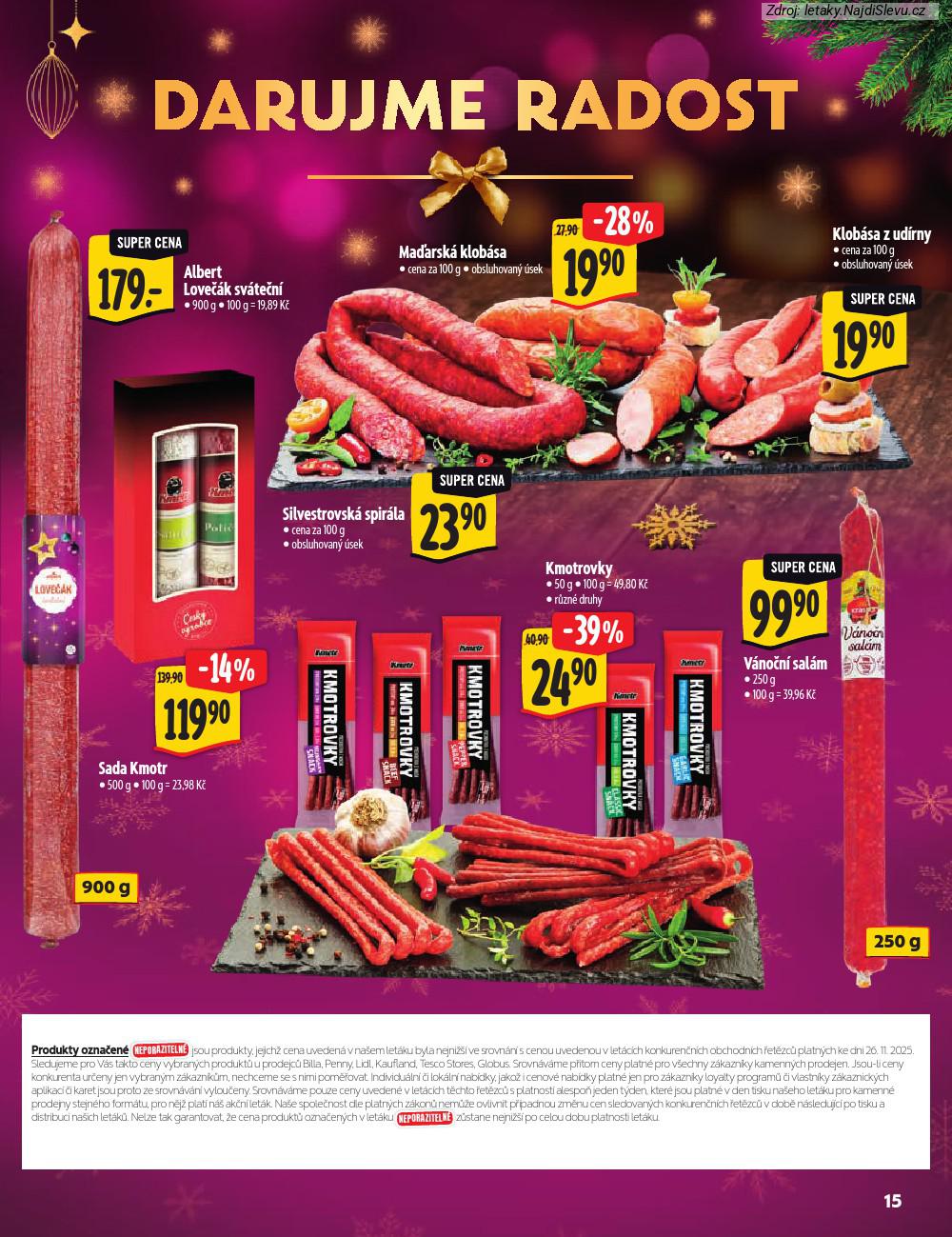 Let�k Albert supermarket (3. 12. - 31. 12. 2025) - strana 15 z 28