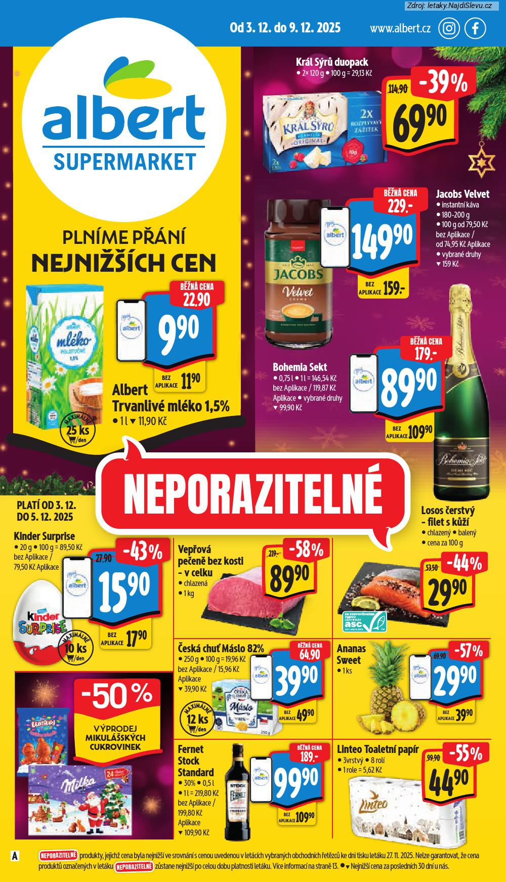 Let�k Albert supermarket (3. 12. - 9. 12. 2025) - strana 1 z 45