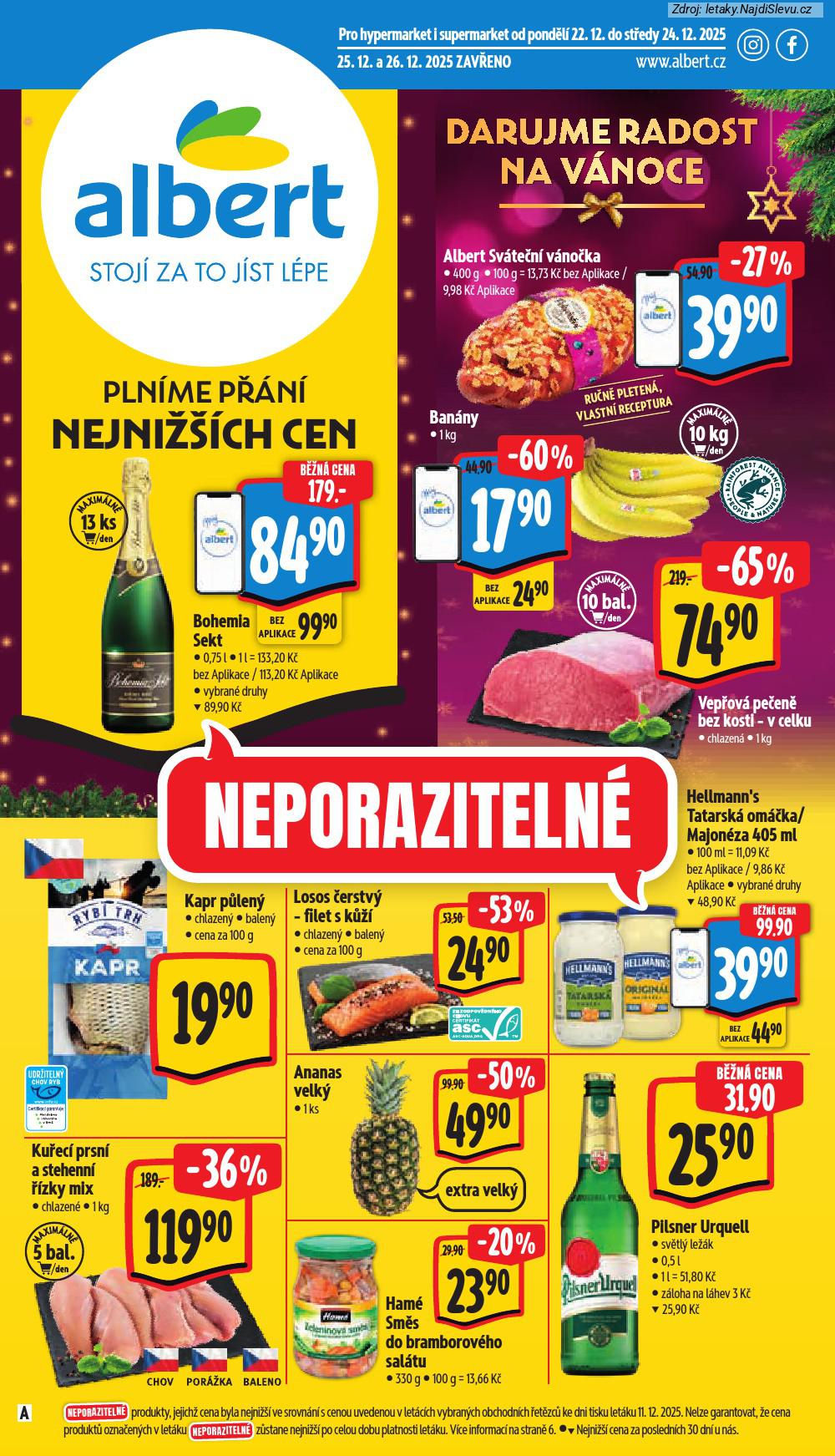 Let�k Albert supermarket  (22. 12. - 24. 12. 2025) - str. 1
