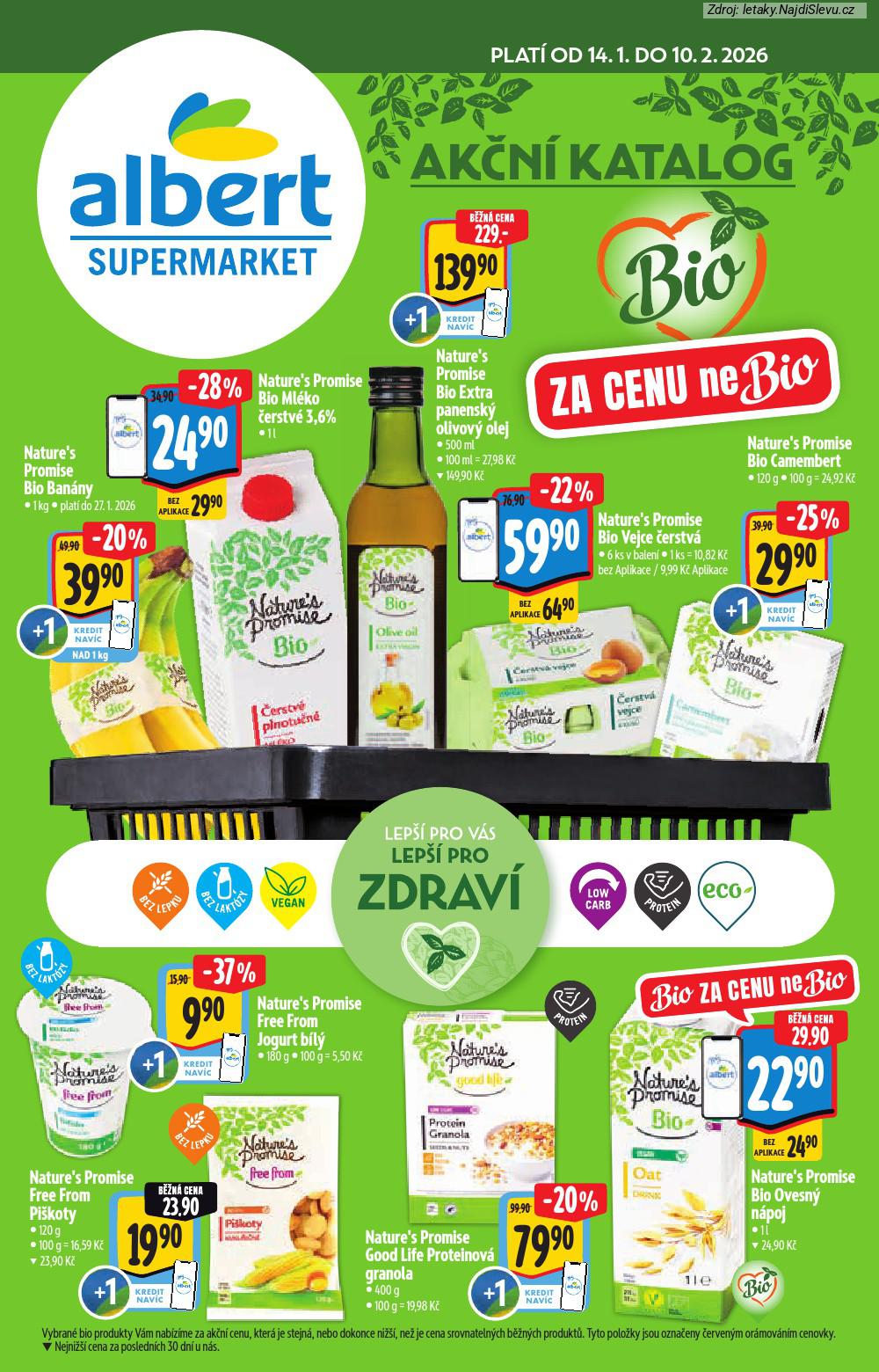 Let�k Albert supermarket  Katalog BIO (14. 1. - 10. 2. 2026) - str. 1: Nature's Promise