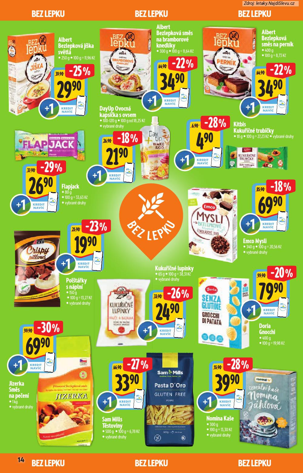 Let�k Albert supermarket  Katalog BIO (14. 1. - 10. 2. 2026) - str. 14: Albert Bezlepkov�, DayUp Ovocn�, Flapjack, Pol�t��ky s