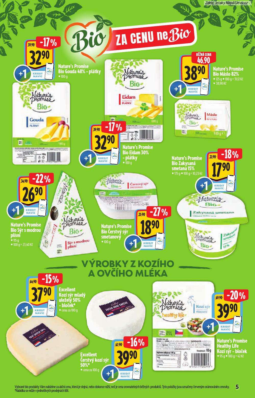 Let�k Albert supermarket  Katalog BIO (14. 1. - 10. 2. 2026) - str. 5: Nature's Promise, Excellent �erstv�, Excellent Koz�