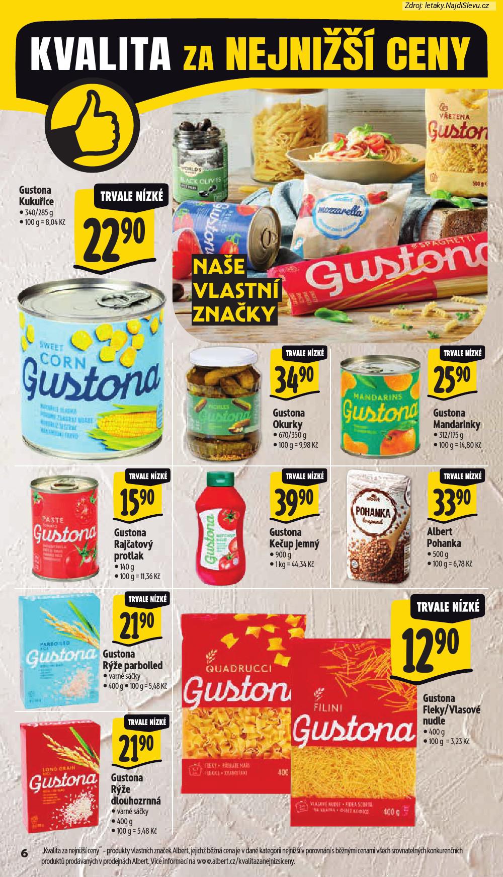 Let�k Albert supermarket  (4. 2. - 10. 2. 2026) - str. 14: GUSTONA KUKU�ICE, GUSTONA OKURKY, GUSTONA MANDARINKY, GUSTONA RAJ�ATOV�