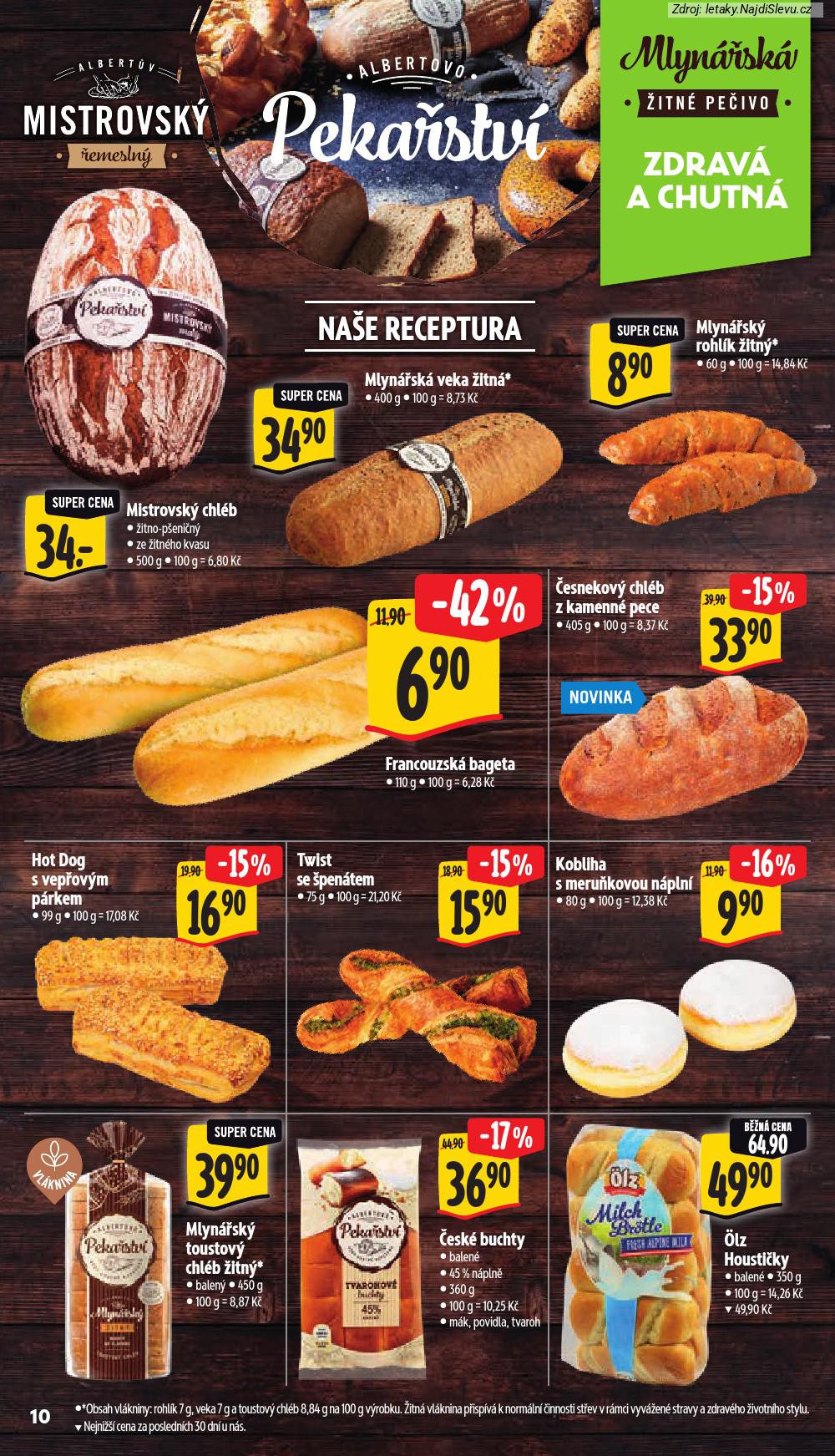 Let�k Albert supermarket  (4. 2. - 10. 2. 2026) - str. 18: MISTROVSK� CHL�B, MLYN��SK� VEKA, MLYN��SK� ROHL�K, FRANCOUZSK� BAGETA