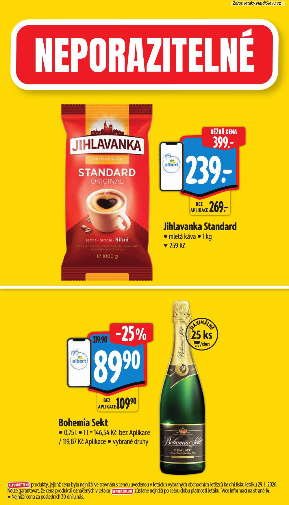 Let�k Albert supermarket  (4. 2. - 10. 2. 2026) - str. 4: K�VA JIHLAVANKA, BOHEMIA SEKT
