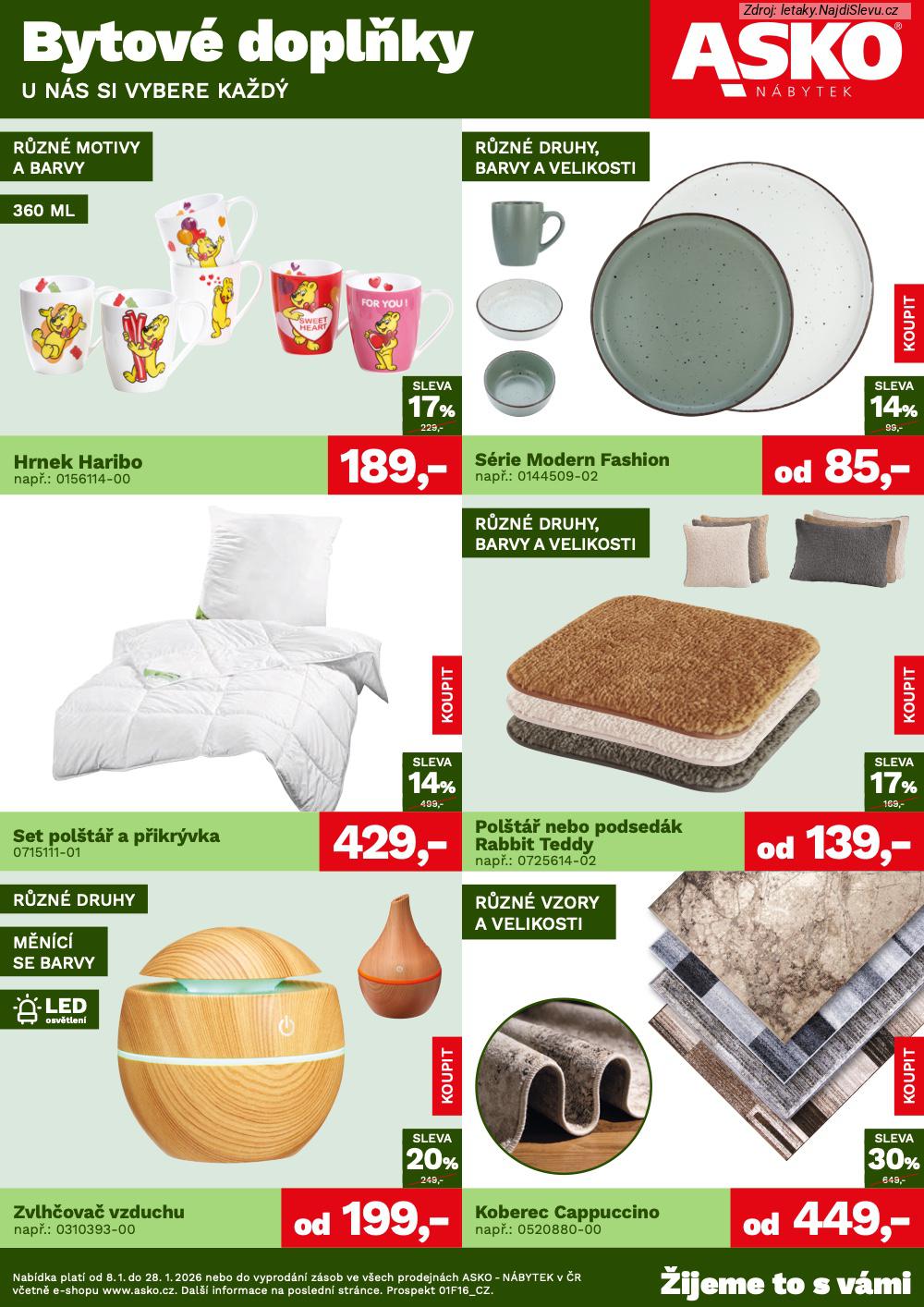Let�k ASKO N�bytek  Bytov� dopl�ky (8. 1. - 28. 1. 2026) - str. 1