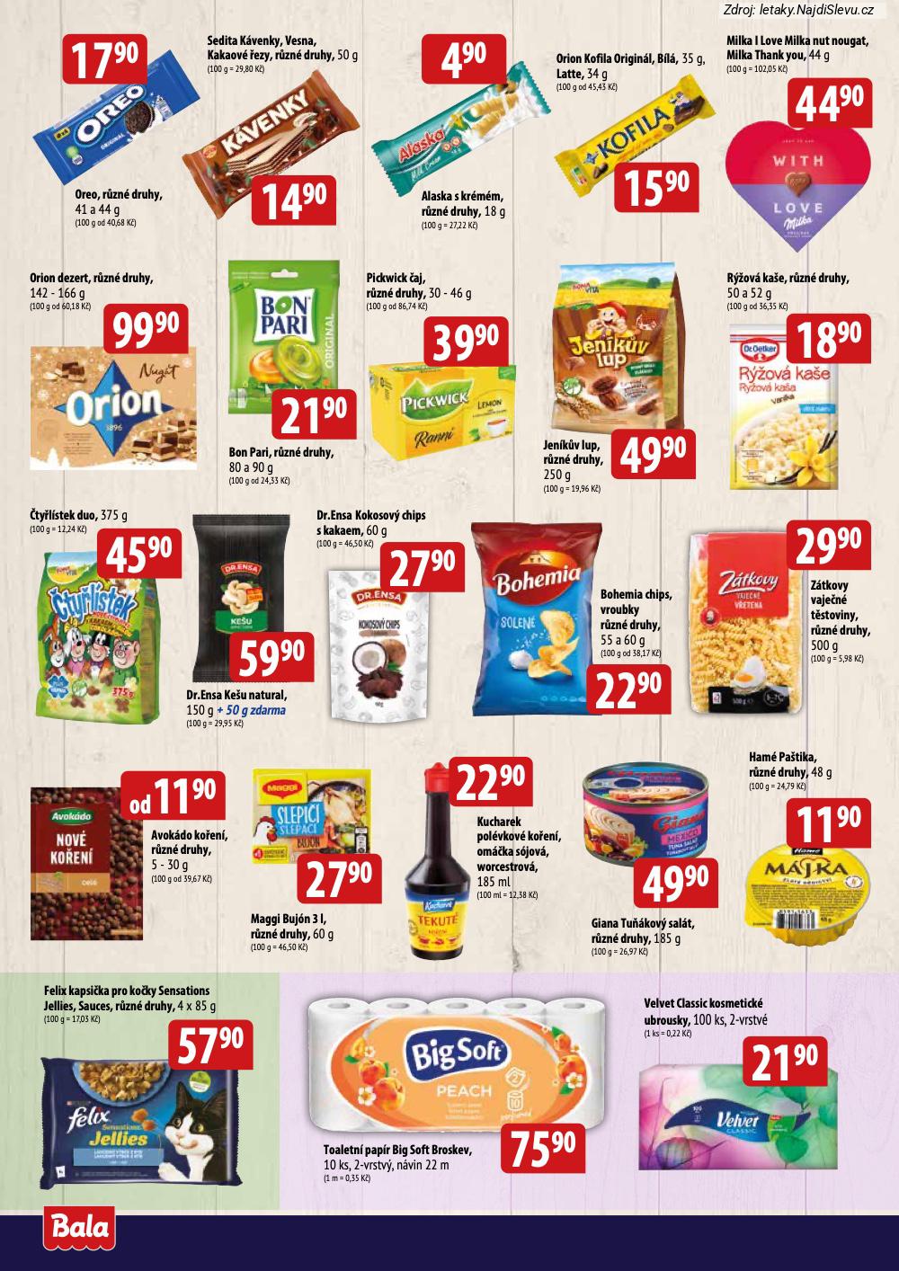 Let�k BALA  (4. 2. - 15. 2. 2026) - str. 4: Oreo, r�zn�, Sedita K�venky,, Alaska s, Orion Kofila