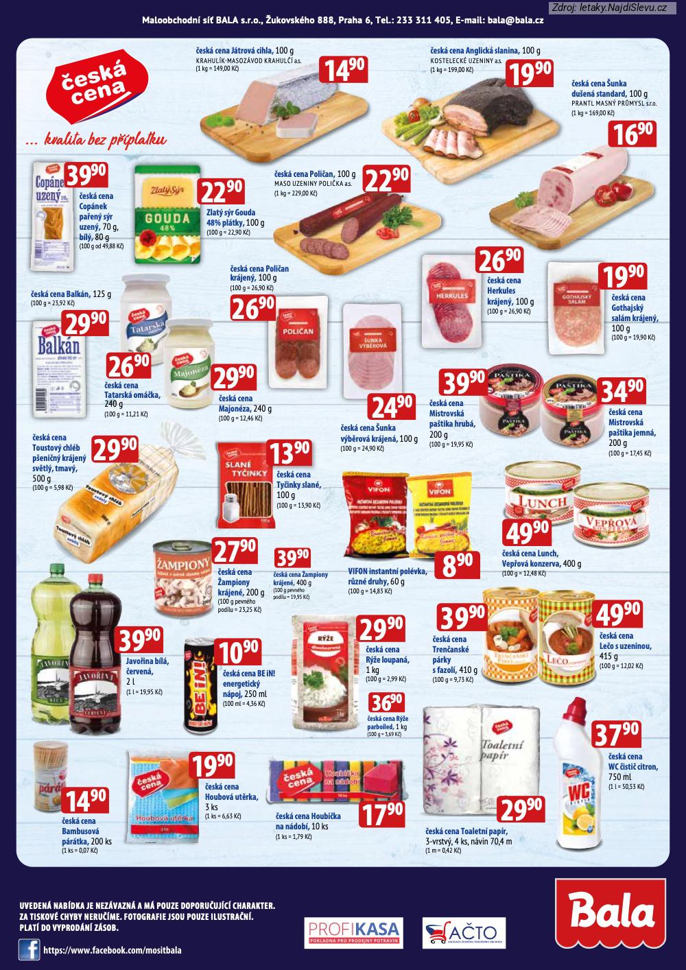 Let�k BALA  (4. 2. - 15. 2. 2026) - str. 6: J�trov� cihla,, Anglick� slanina,, �unka du�en�, Cop�nek pa�en�