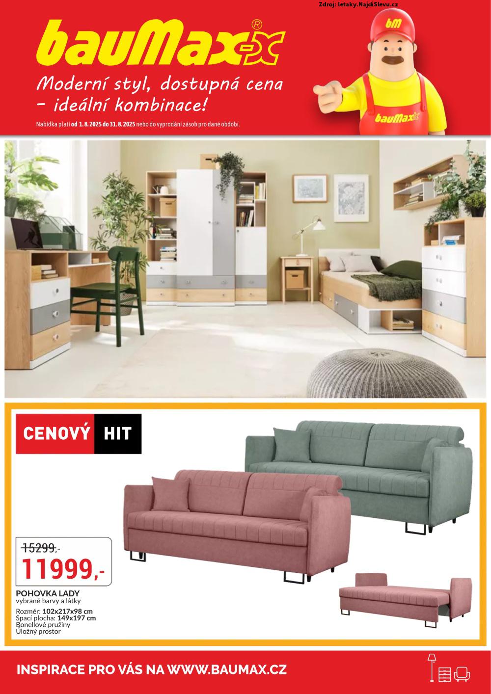Let�k bauMax  Modern� styl, dostupn� cena... (1. 8. - 31. 8. 2025) - str. 1