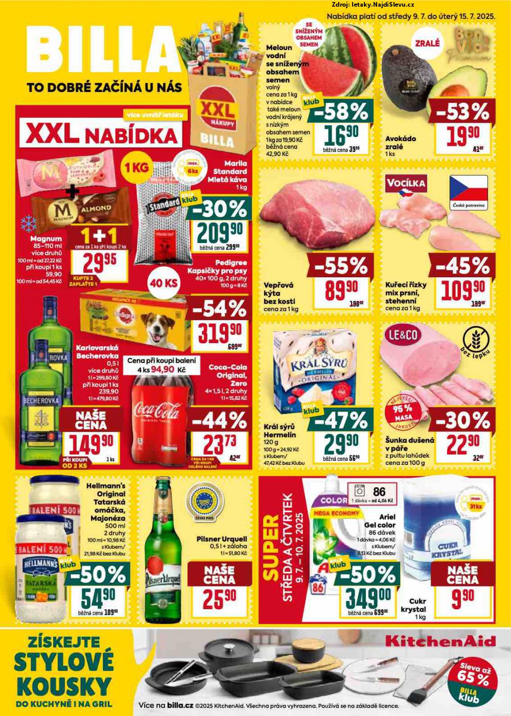 Strana 1 - letk BILLA (9. 7. - 15. 7. 2025)