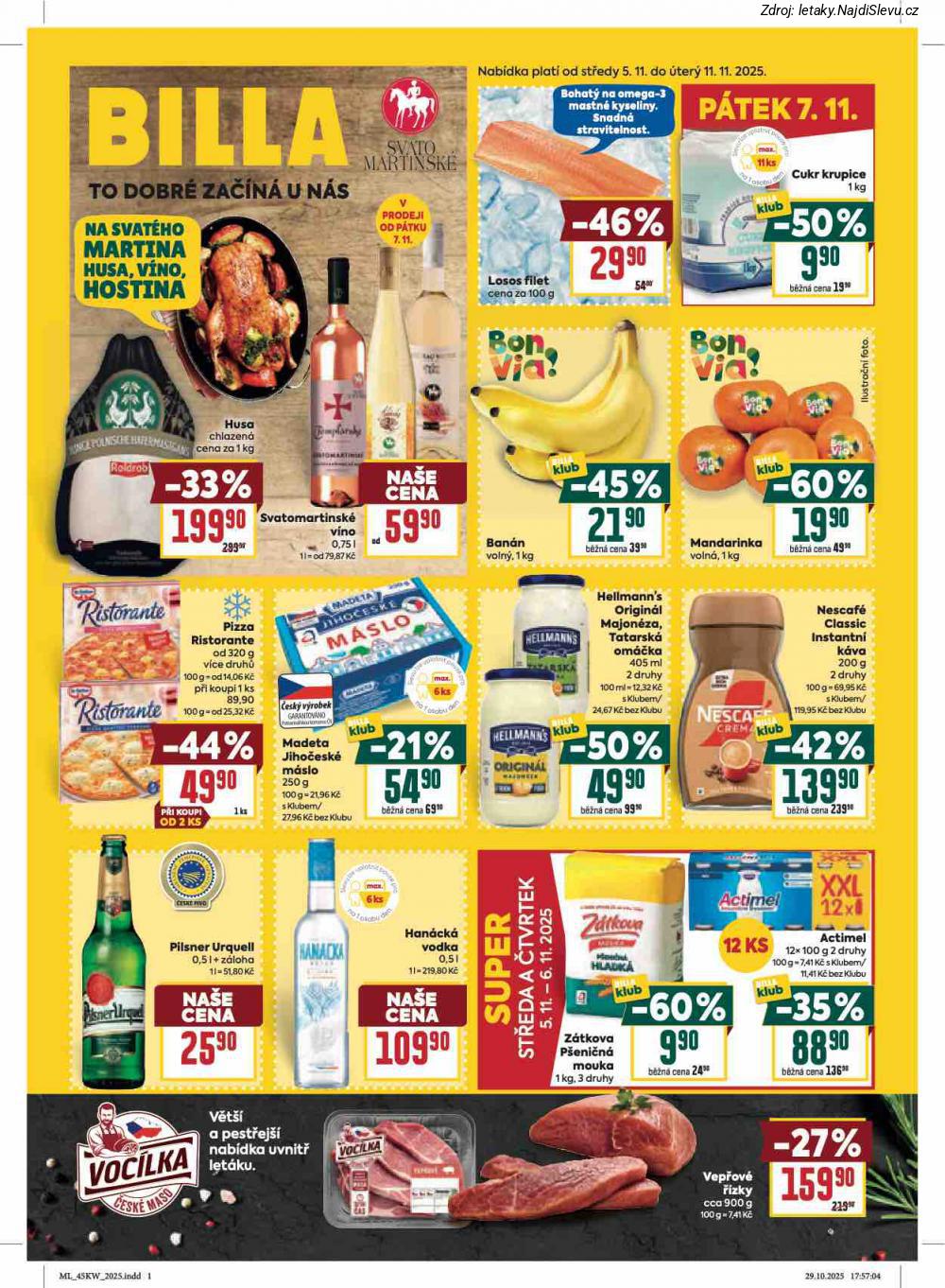 Letk BILLA (5. 11. - 11. 11. 2025) - strana 1 z 4
