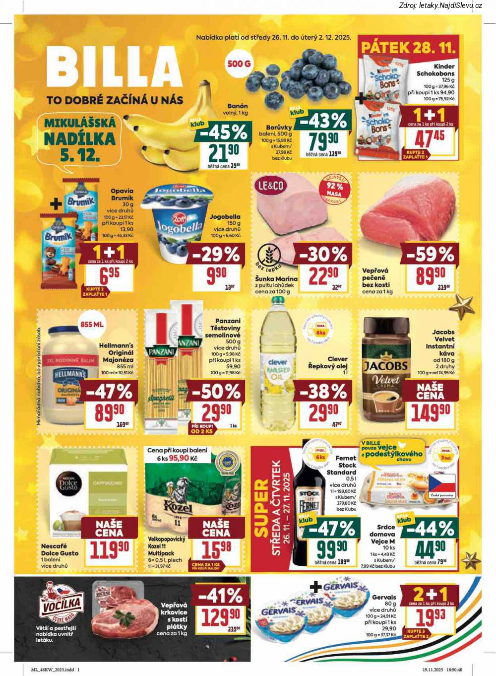 Let�k BILLA  Mal� let�k (26. 11. - 2. 12. 2025) - str. 1