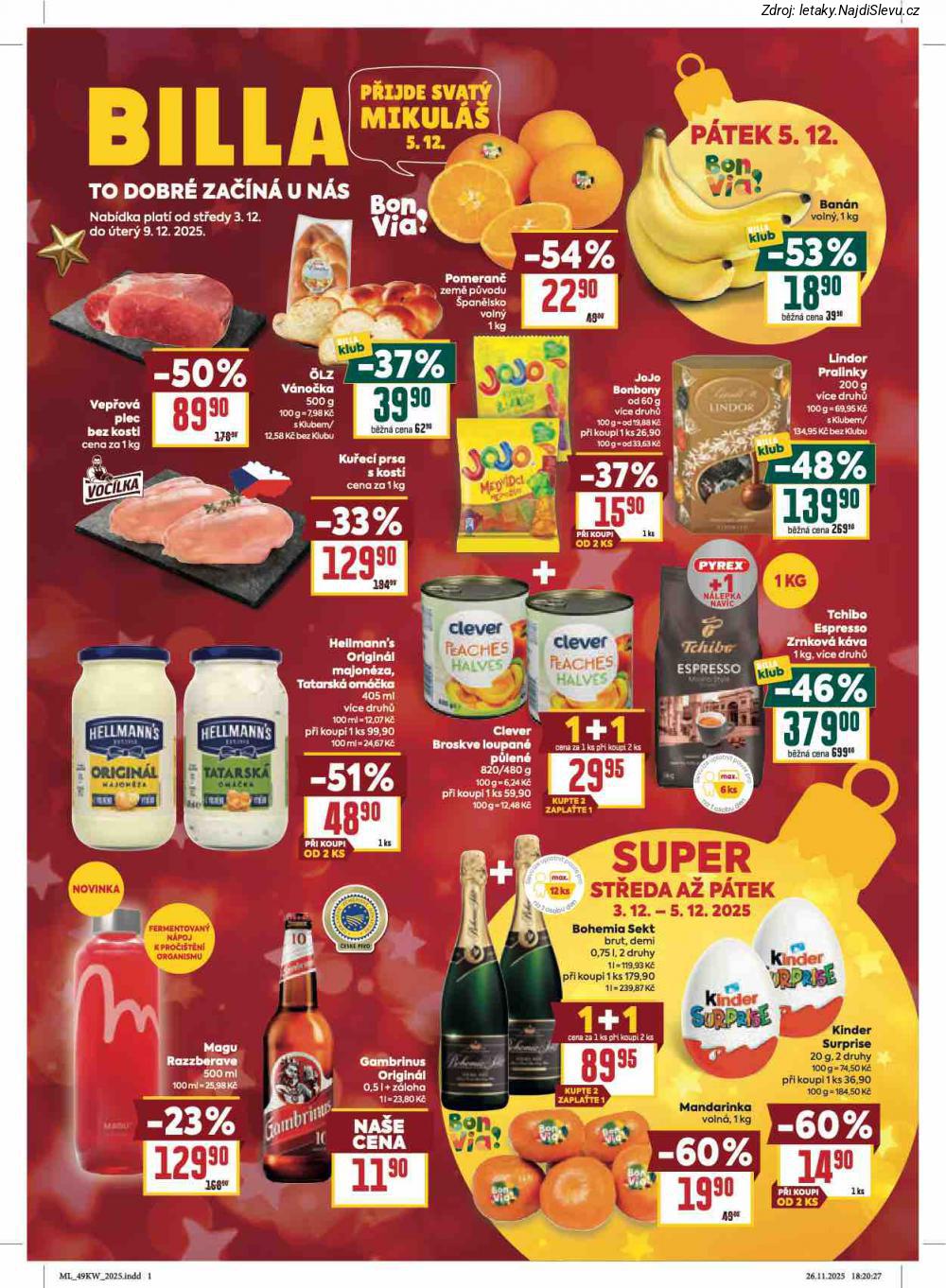 Let�k BILLA (3. 12. - 9. 12. 2025) - strana 1 z 4