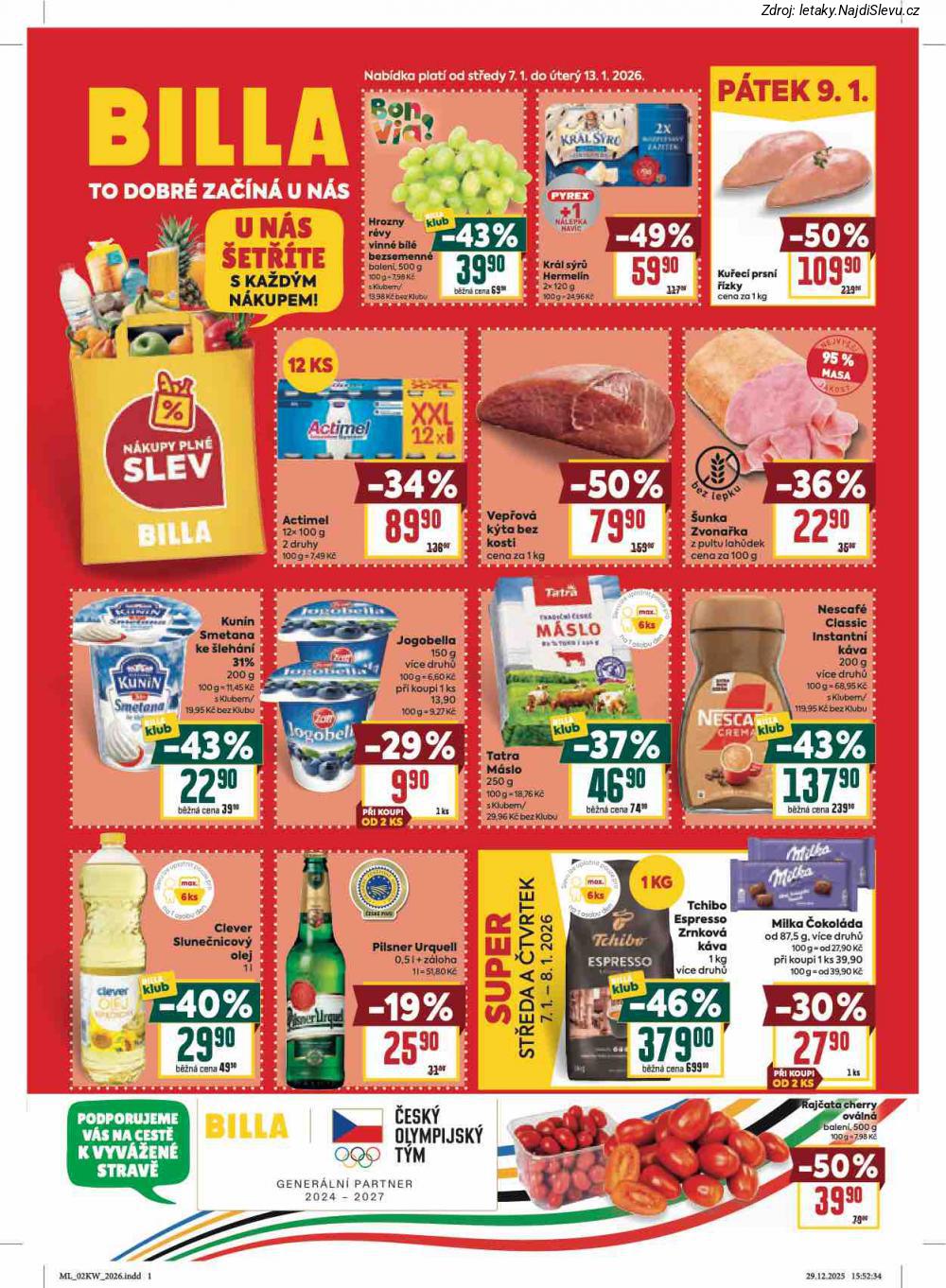 Let�k BILLA (7. 1. - 13. 1. 2026) - strana 1 z 4