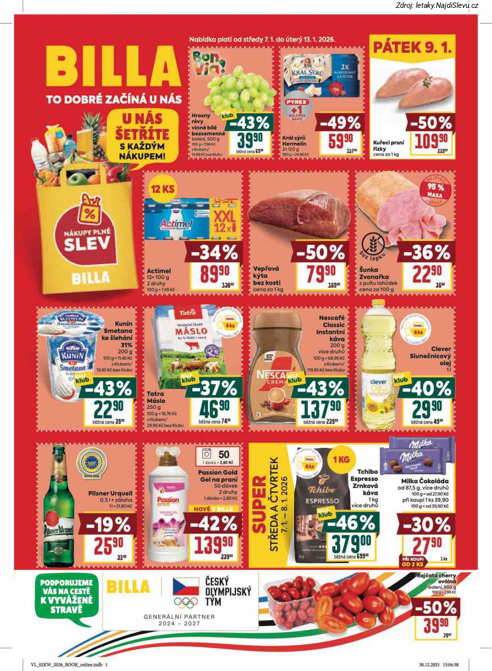 Let�k BILLA (7. 1. - 13. 1. 2026) - strana 1 z 36
