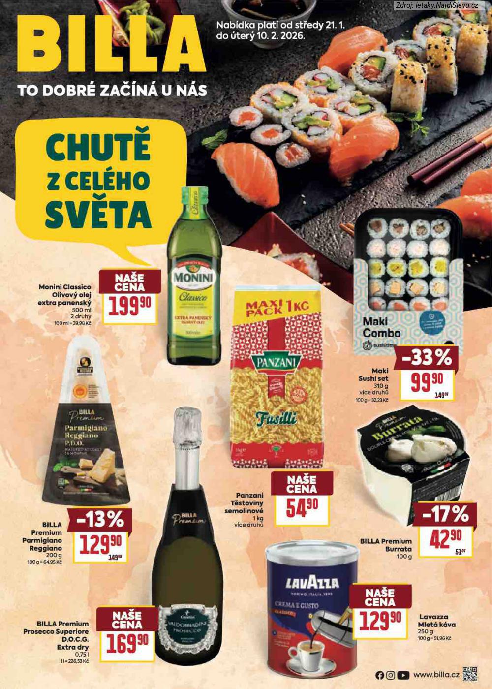 Let�k BILLA  Katalog: Chut� sv�ta (21. 1. - 10. 2. 2026) - str. 1