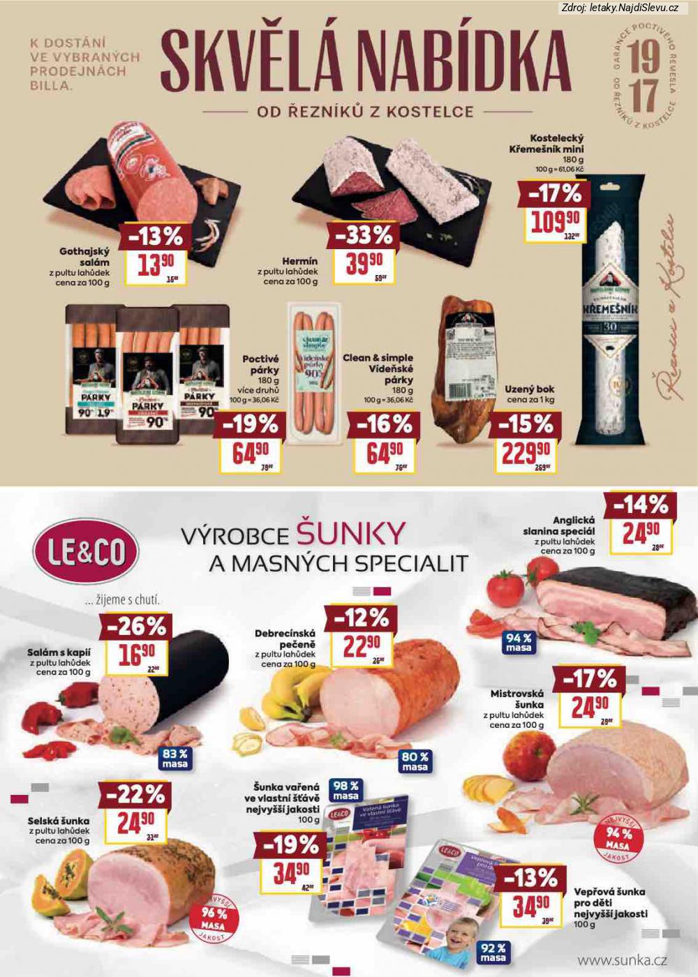 Let�k BILLA  Katalog: Va�e obl�ben� zna�ky (4. 2. - 24. 2. 2026) - str. 3: Vep�ov� �unka, �unka va�en�, Selsk� �unka, Mistrovsk� �unka