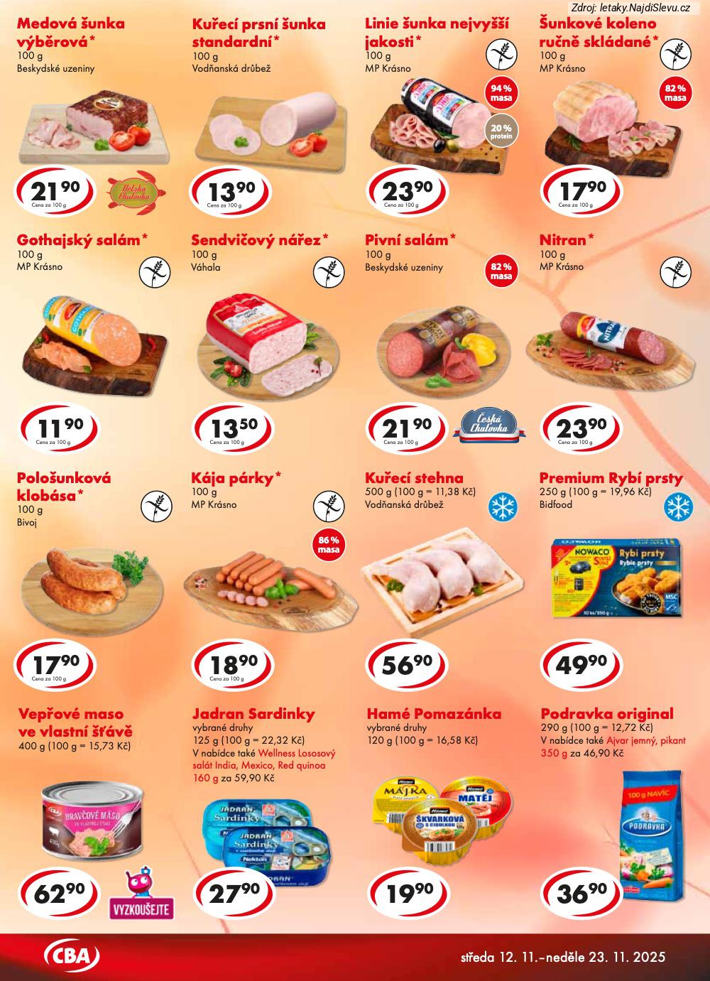 Let�k CBA  CBA POTRAVINY (12. 11. - 23. 11. 2025) - str. 3