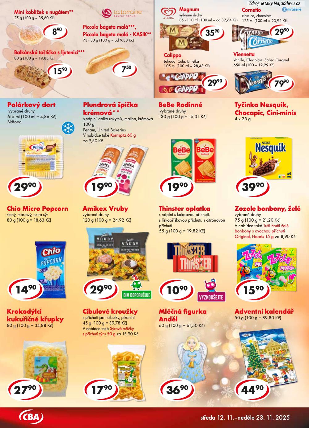 Let�k CBA  CBA POTRAVINY (12. 11. - 23. 11. 2025) - str. 4