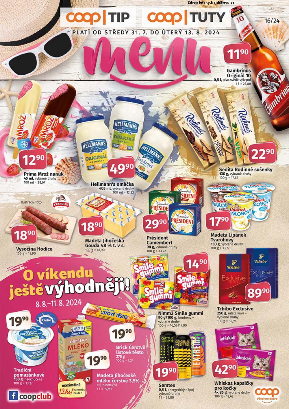 Strana 1 - leták COOP (31. 7. - 6. 8. 2024)