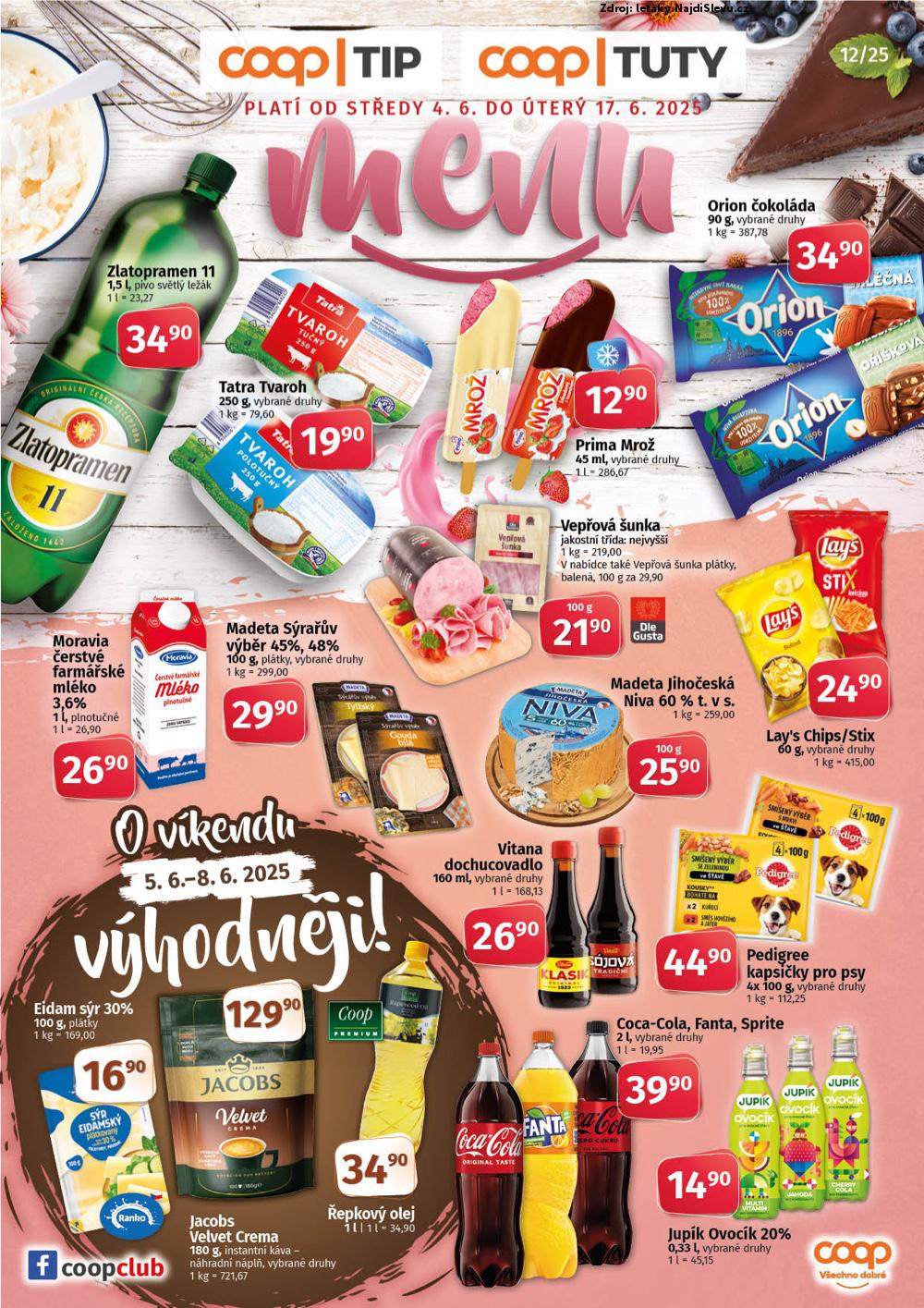 Strana 1 - leták COOP (4. 6. - 17. 6. 2025)