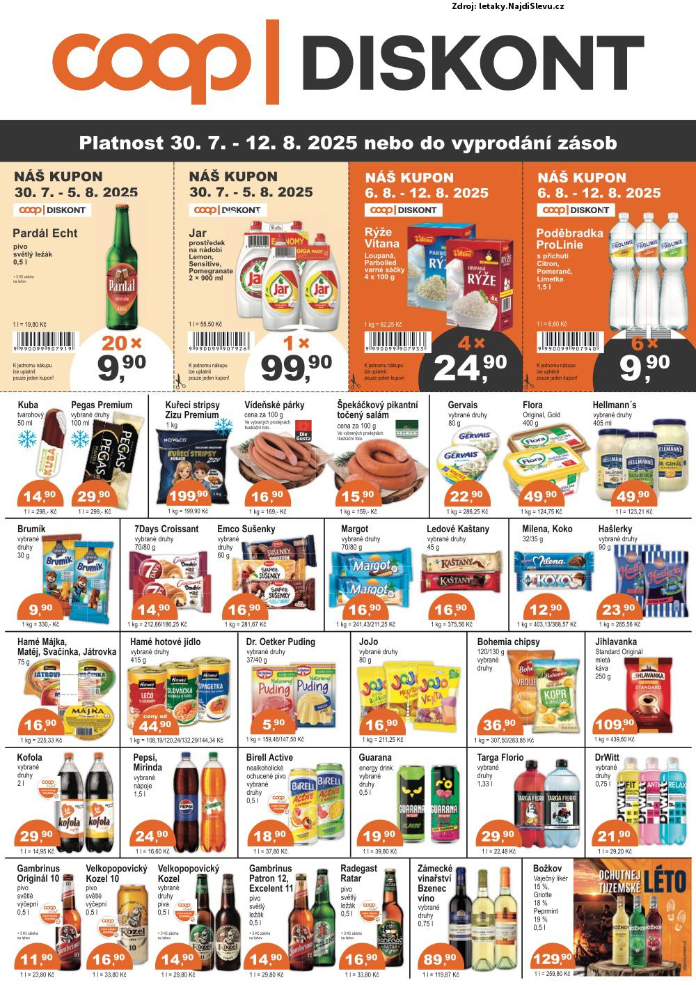 Strana 1 - letk COOP (30. 7. - 12. 8. 2025)