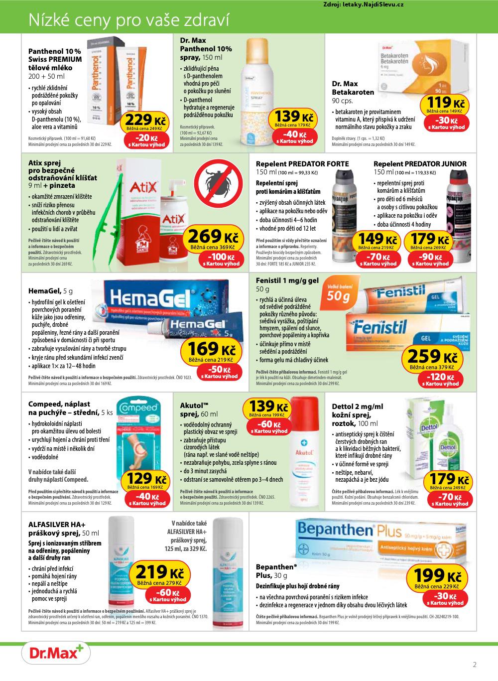 Strana 2 - leták Dr. Max (1. 7. - 31. 8. 2025)