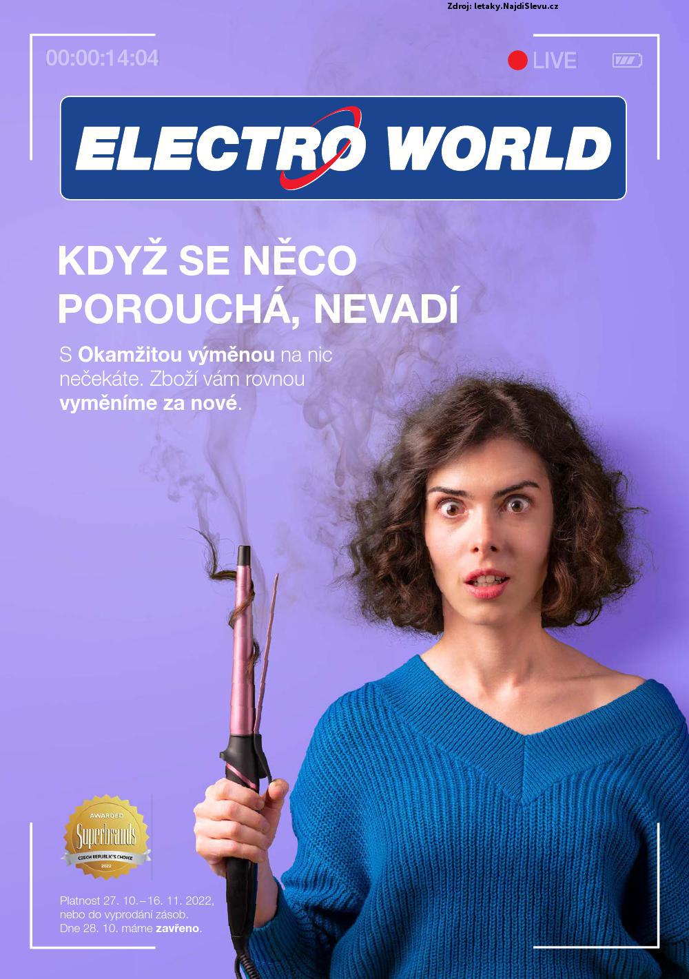 Strana 1 - letk Electro World (27. 10. - 16. 11. 2022)