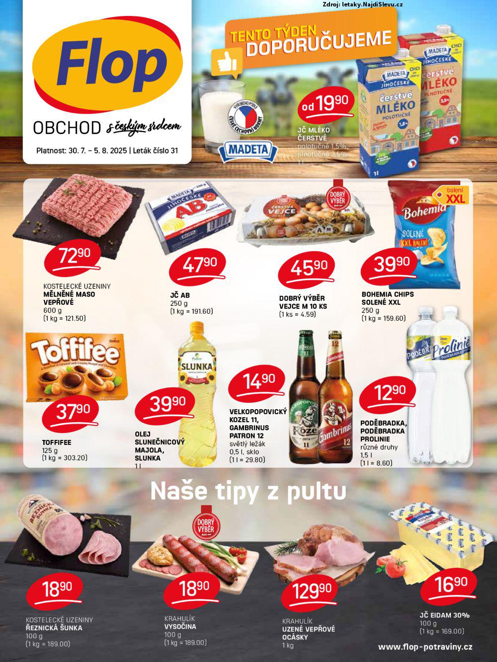 Strana 1 - leták Flop (30. 7. - 5. 8. 2025)