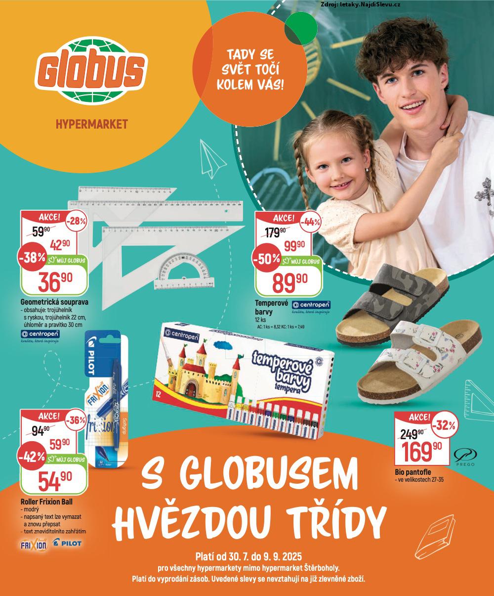 Strana 1 - leták Globus (30. 7. - 9. 9. 2025)