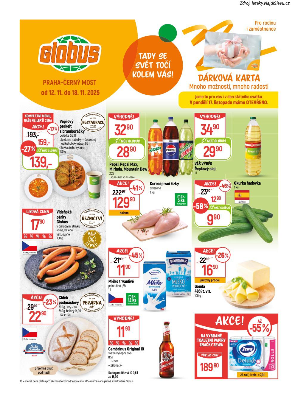 Strana 1 - leták Globus (12. 11. - 18. 11. 2025)