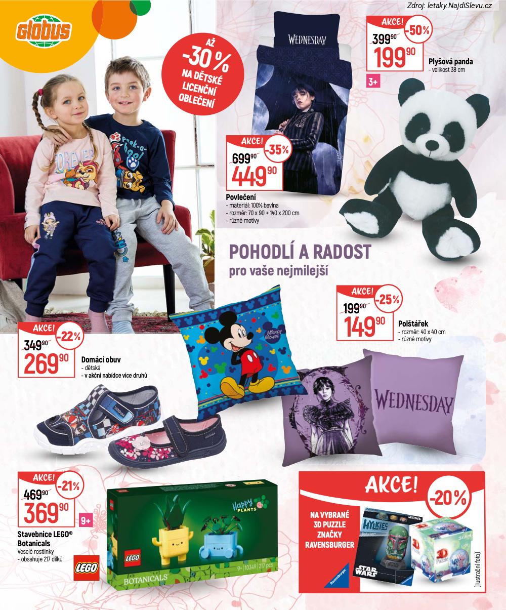 Let�k Globus  Katalog (28. 1. - 16. 2. 2026) - str. 4: Vybran� 3D, D�tsk� licen�n�, Stavebnice LEGO, Dom�c� obuv