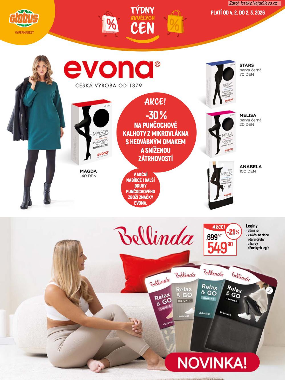 Let�k Globus  Katalog (4. 2. - 2. 3. 2026) - str. 26: Bellinda Leg�ny, Evona pun�ochov�