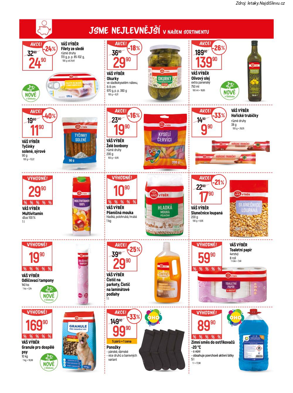 Let�k Globus  Praha��ern� Most (4. 2. - 10. 2. 2026) - str. 4: Zimn� sm�s, Granule pro, Pono�ky p�nsk�, Toaletn� pap�r