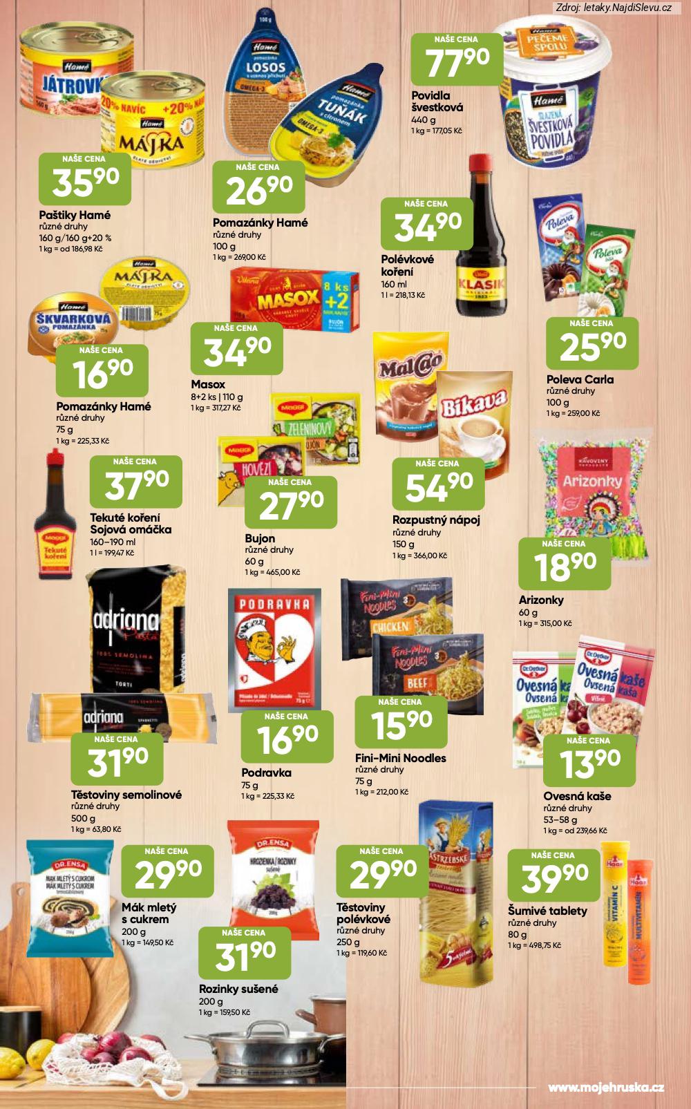 Let�k Hru�ka  Katalog (8. 1. - 16. 2. 2026) - str. 11: Pa�tiky Ham�, Povidla �vestkov�, Pomaz�nky Ham�, Pol�vkov� ko�en�