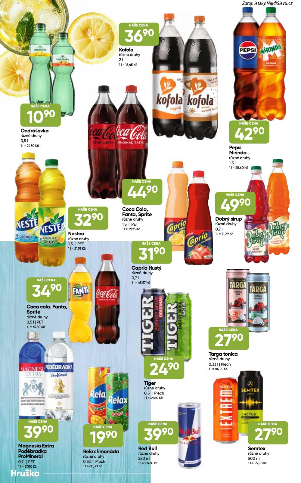Let�k Hru�ka  Katalog (8. 1. - 16. 2. 2026) - str. 12: Coca Cola, Coca cola, Red Bull, Pepsi Mirinda
