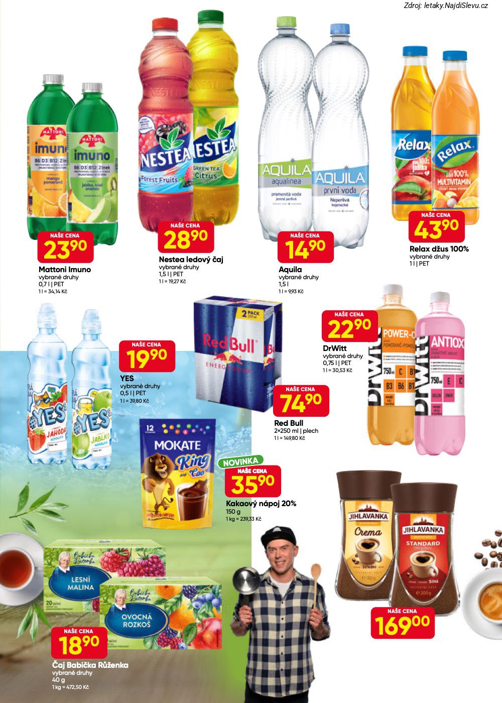 Let�k Hru�ka  (4. 2. - 10. 2. 2026) - str. 5: Jihlavanka vybran�, �aj Babi�ka, Kakaov� n�poj, Red Bull