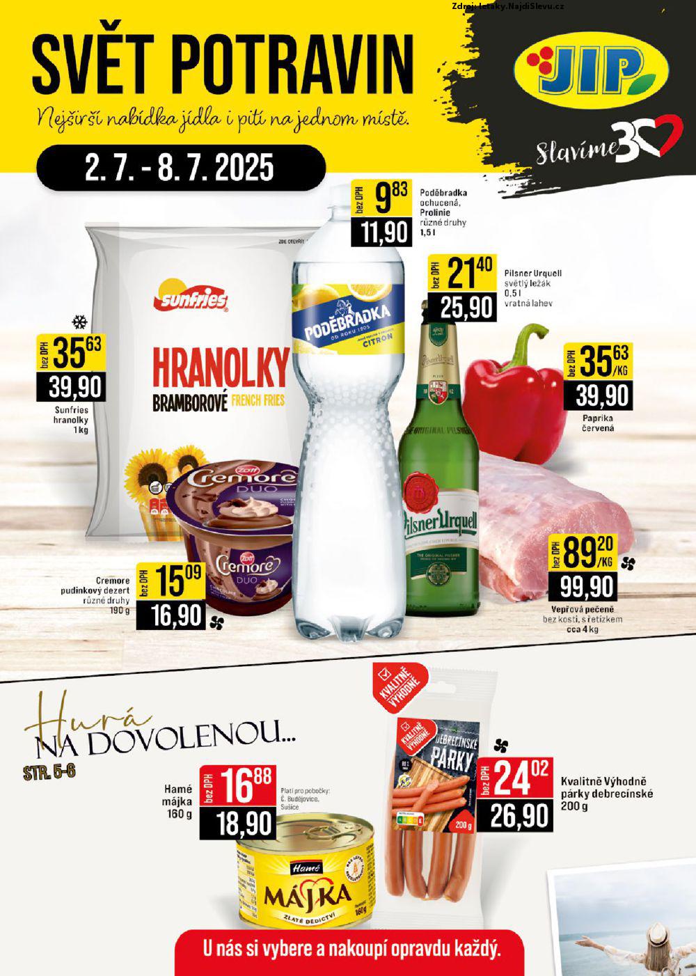 Strana 1 - leták JIP (2. 7. - 8. 7. 2025)