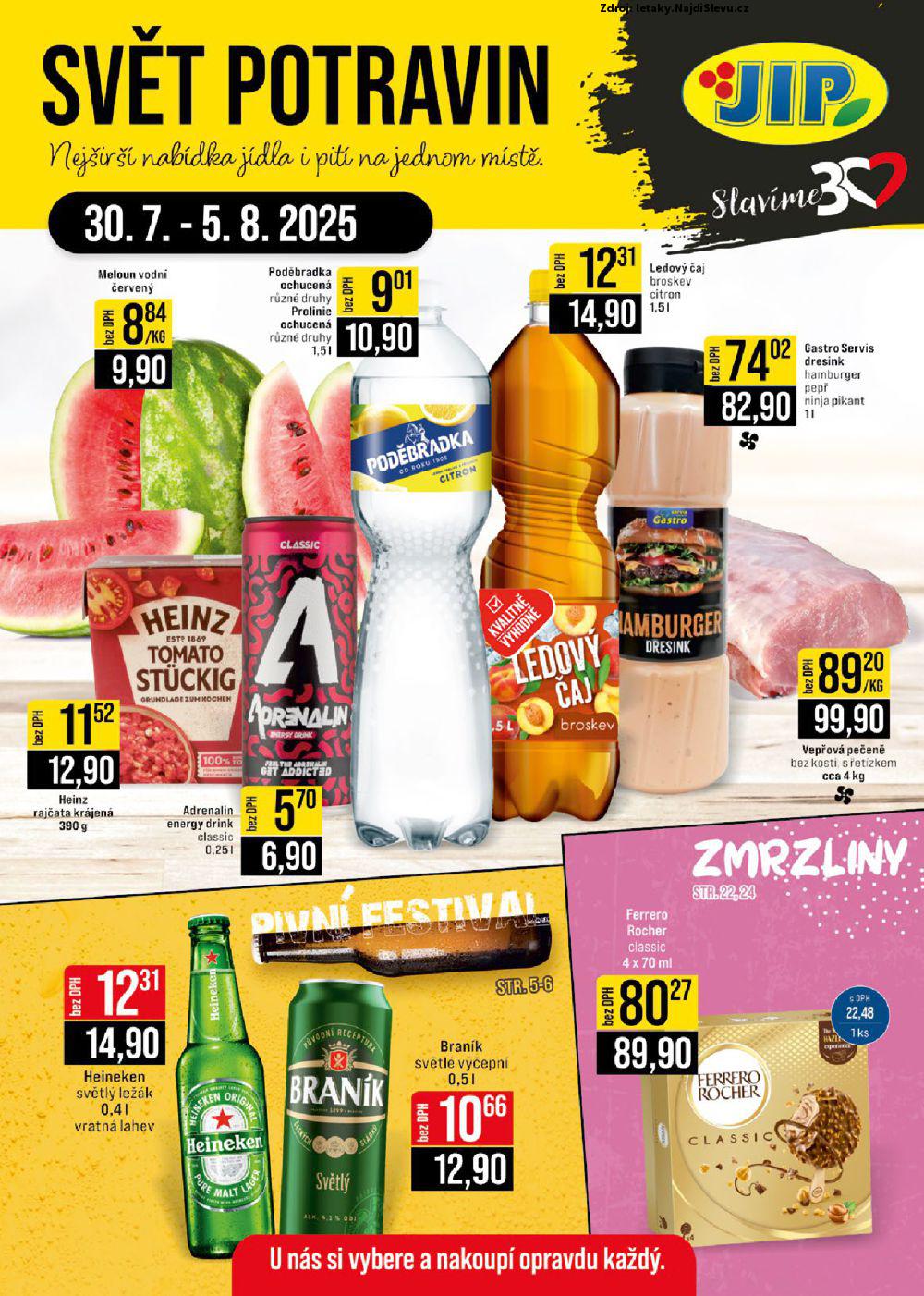 Strana 1 - leták JIP (30. 7. - 5. 8. 2025)