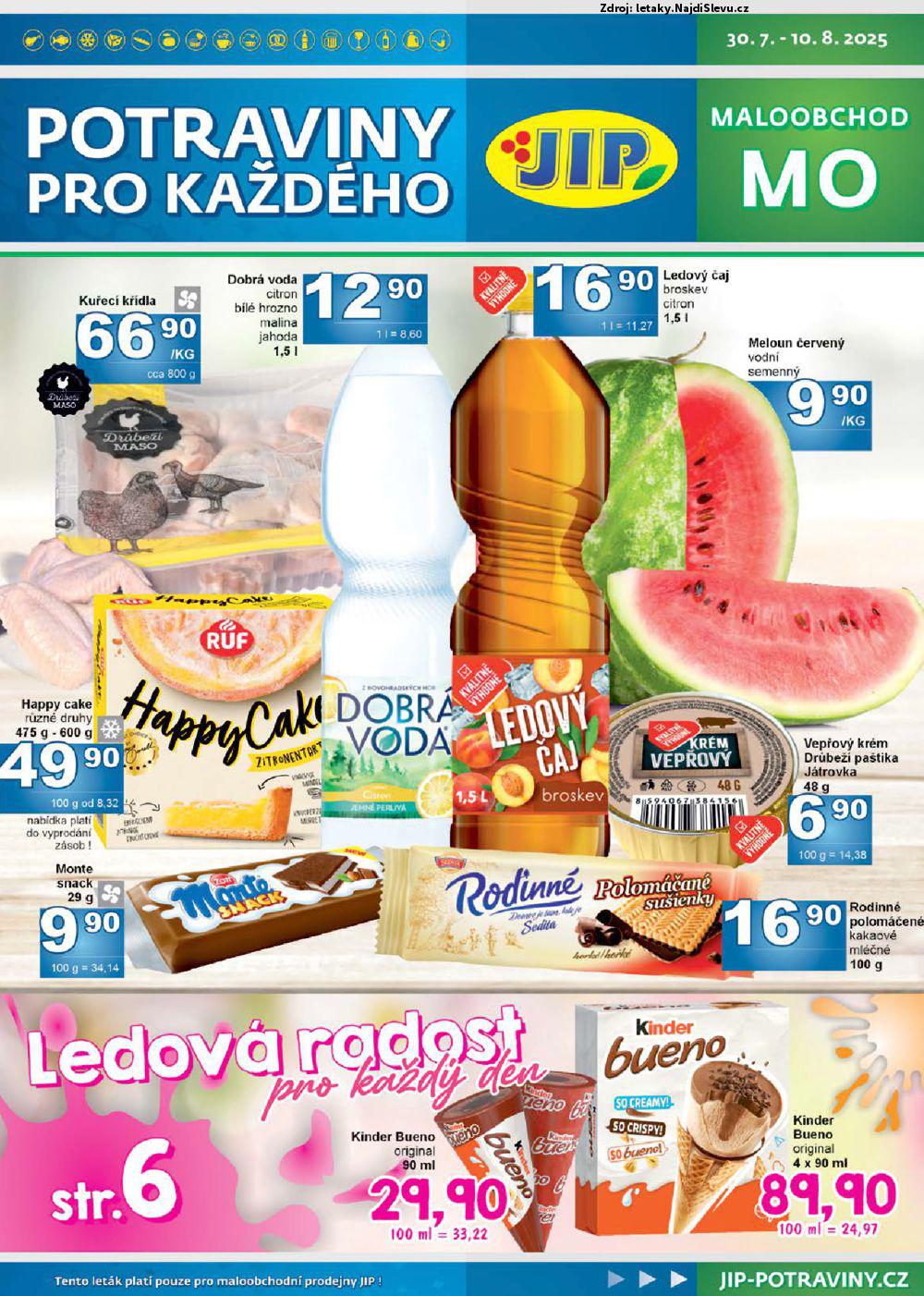 Strana 1 - leták JIP (30. 7. - 10. 8. 2025)