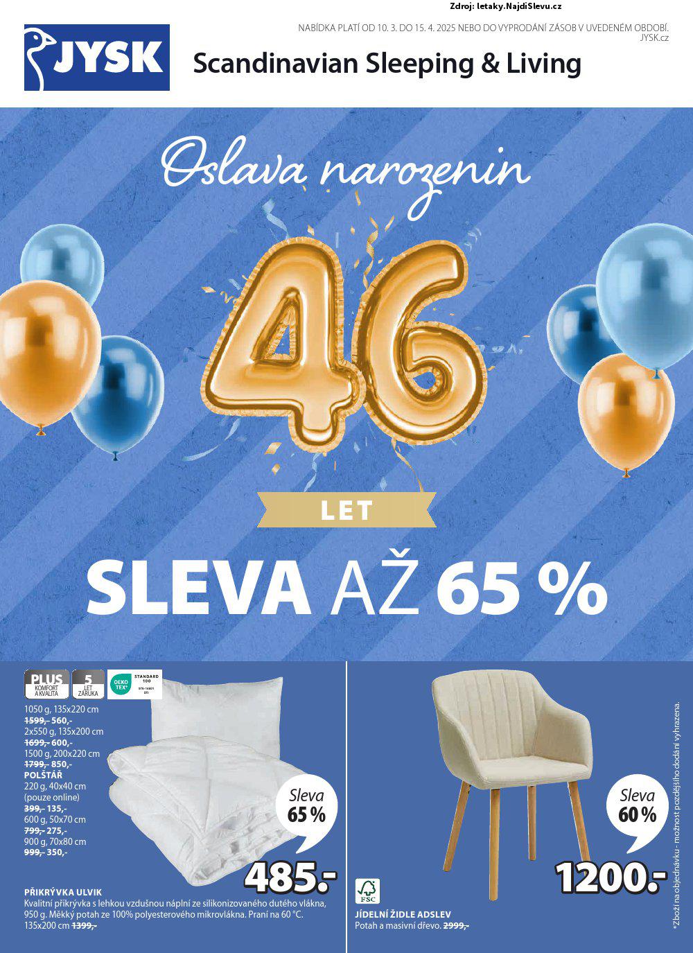 Strana 2 - leták Jysk (10. 3. - 15. 4. 2025)