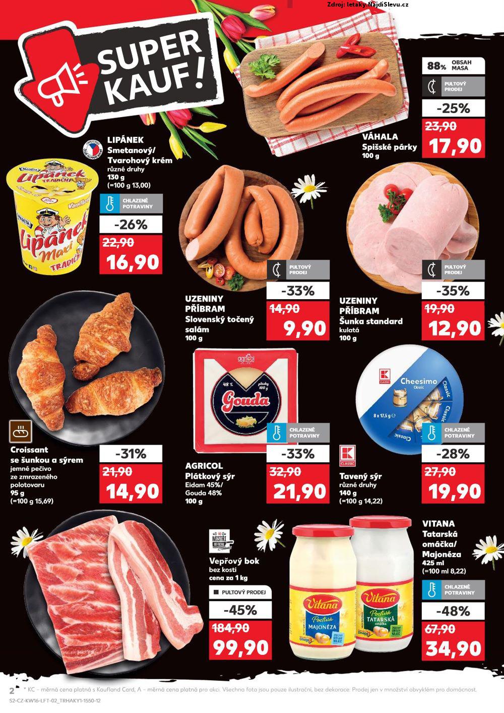 Strana 2 - leták Kaufland (16. 4. - 20. 4. 2025)