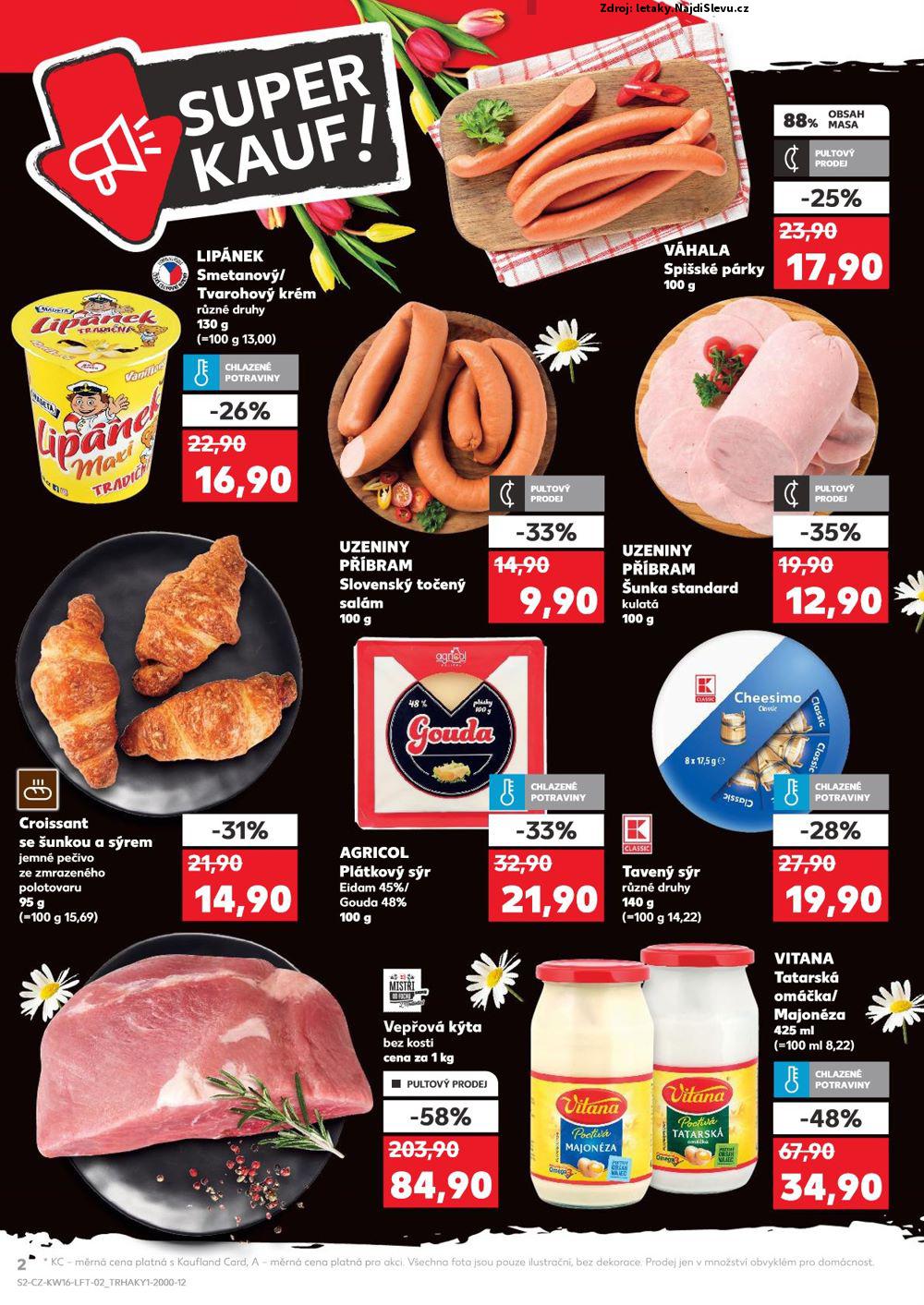 Strana 2 - leták Kaufland (16. 4. - 20. 4. 2025)